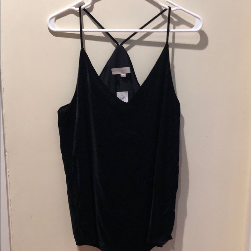 3 for $20❤️ Loft Black Velvet tank top NWT